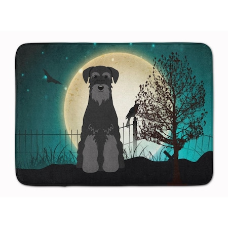 Carolines Treasures Halloween Standard Schnauzer Black Machine Washable Memory Foam Mat BB2222RUG